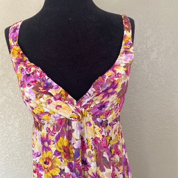 OPULLENCE PARIS Elisa Multicolor Sleeveless FLORAL dress Size XS - Picture 2 of 7